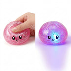 Steamed Bun Squishy Toy - Cute Bao Fidget - Rainbow Mystery (Light-Up Edition)