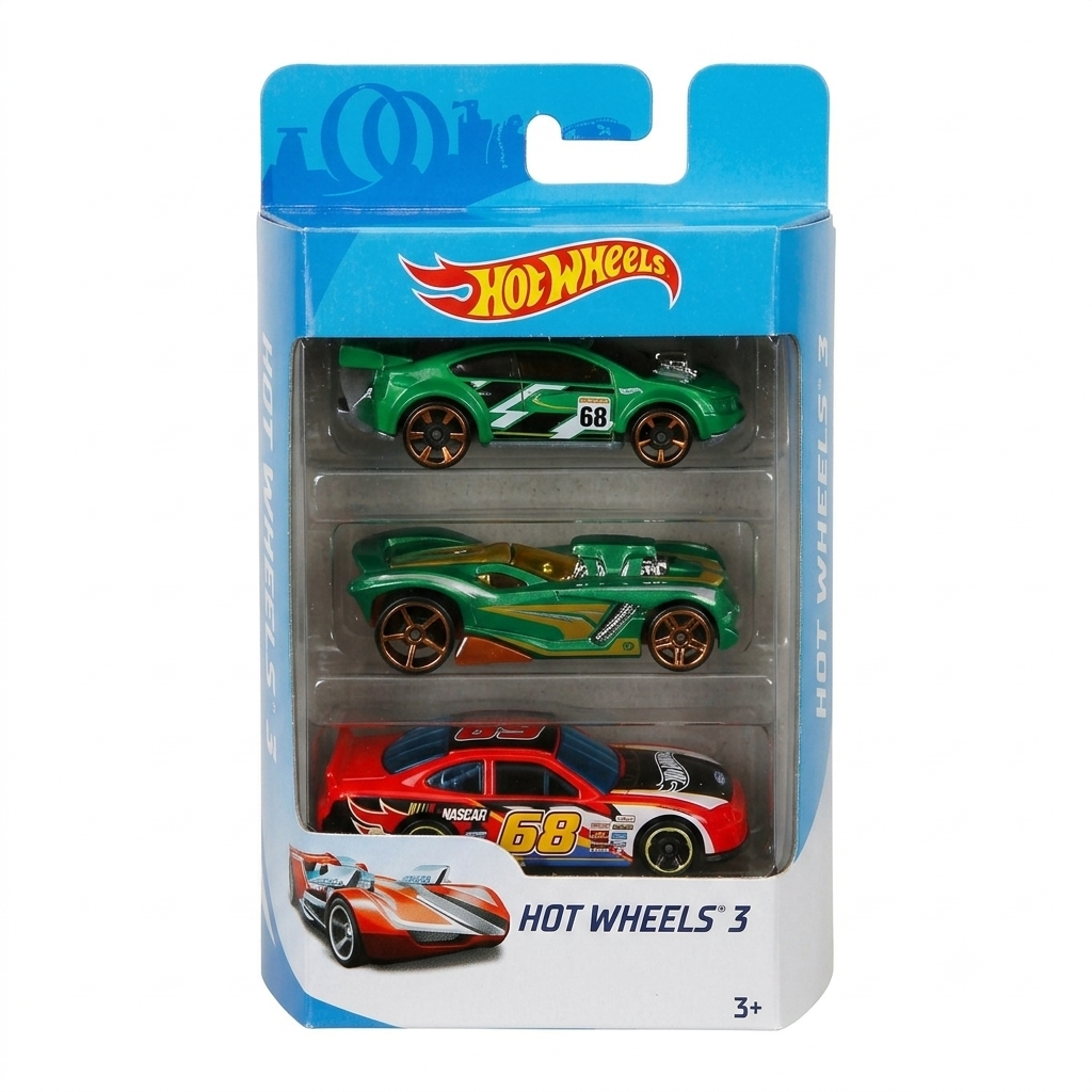 Hot Wheels - 1:64 Basic Cars (3 Pack)