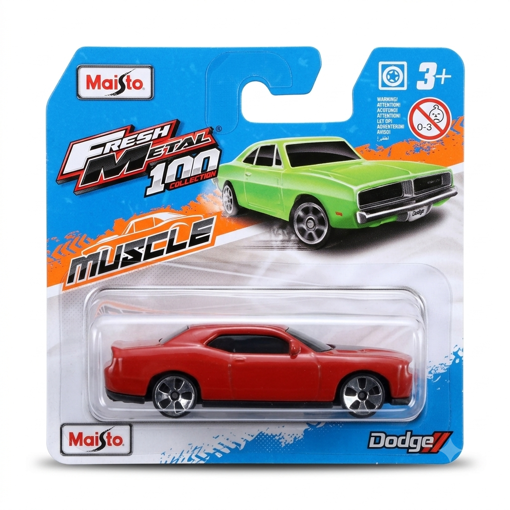 Maisto Fresh Metal 100 Collection Muscle 2008 Red Dodge Challenger SRT8