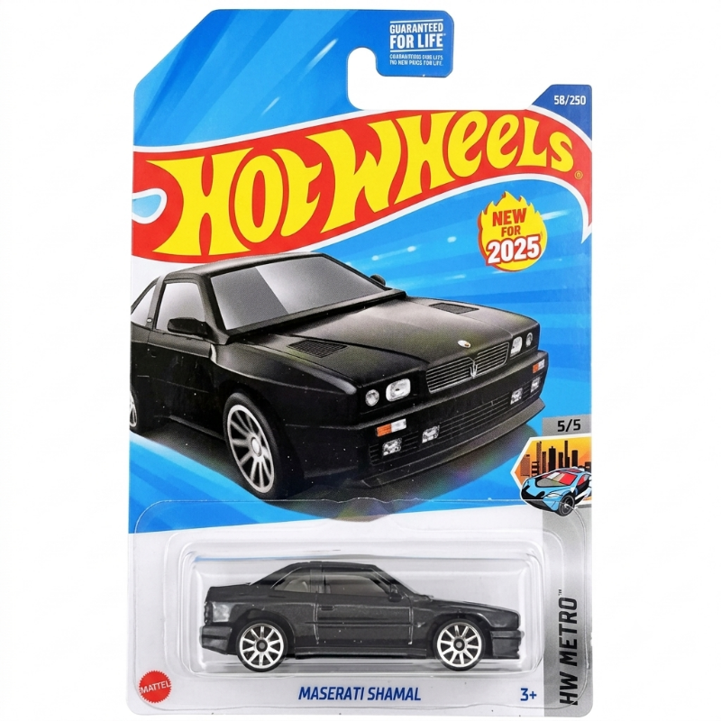 Hot Wheels 2025 Maserati Shamal Black HW Metro 4/5 58/250  1:64