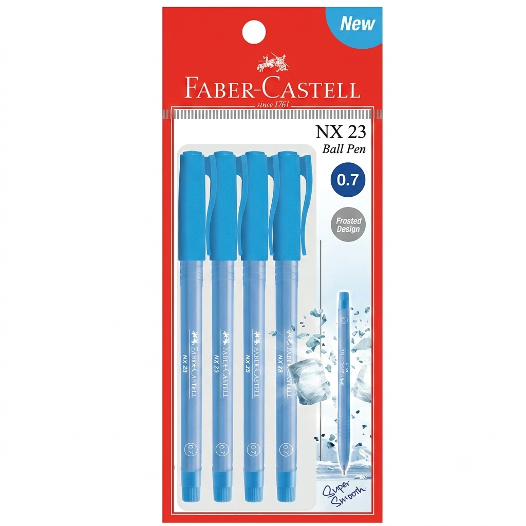Faber-Castell NX23 Ball Pen 0.7, 4 Pieces