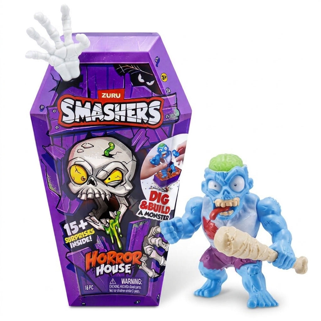 ZURU Smashers Horror House – Monster Mystery Coffin Box - 15+ Surprises