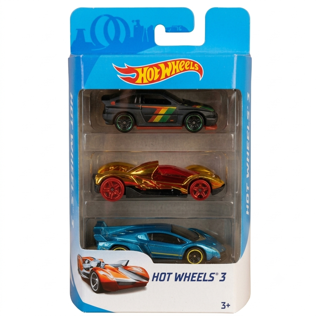 Hot Wheels - 1:64 Basic Cars (3 Pack)