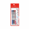 Faber Castell Ball Pen Grip X10 1.0, Blue, Black, Red, 3 Pieces
