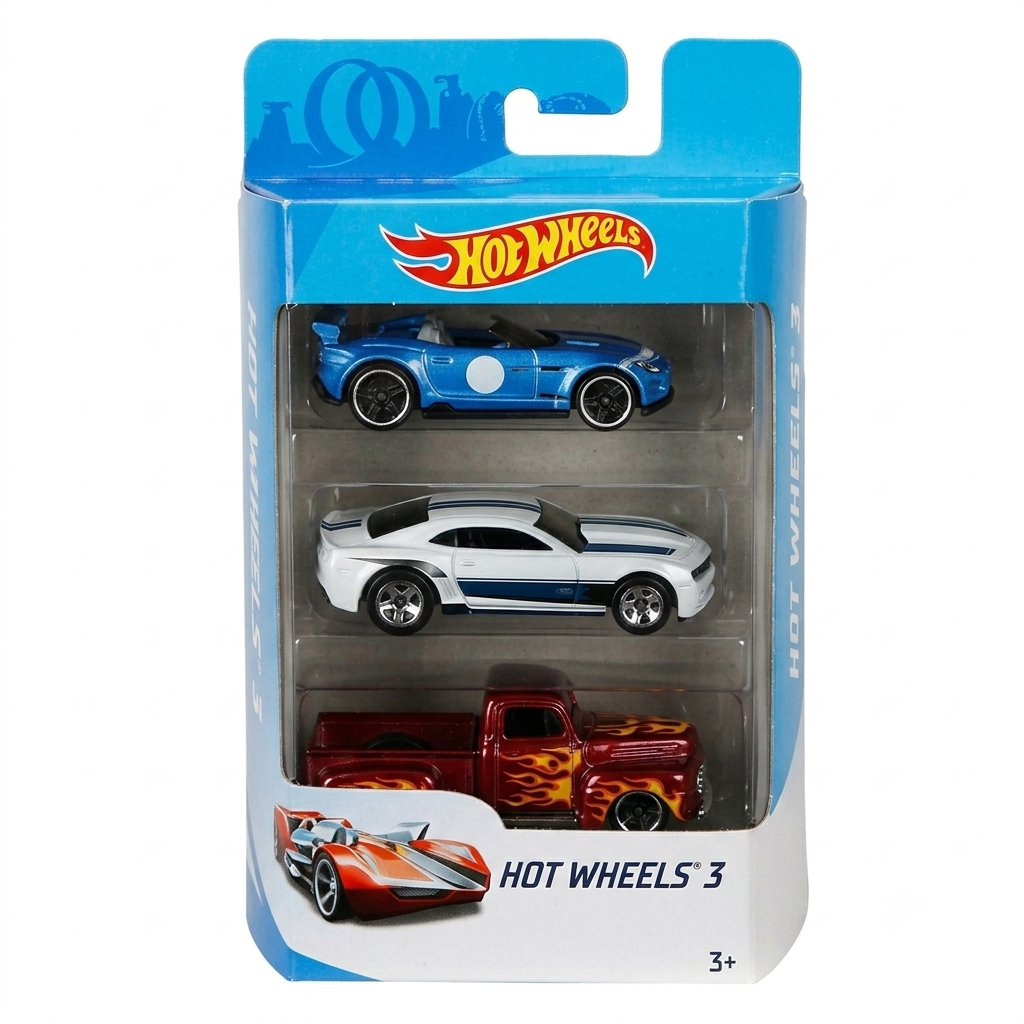 Hot Wheels - 1:64 Basic Cars (3 Pack)