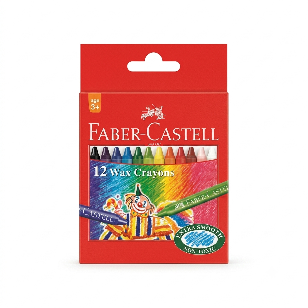 Faber Castell Wax Crayons Color Set 90mm 12cl