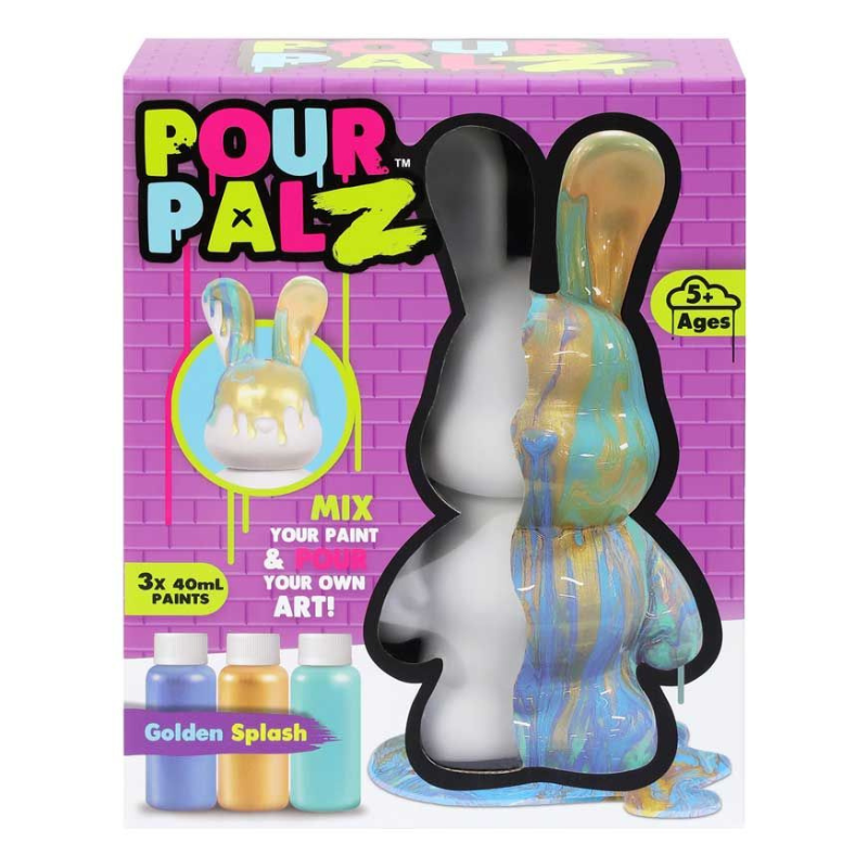 Pour Palz - Golden Splash Bunny Coloring Kit