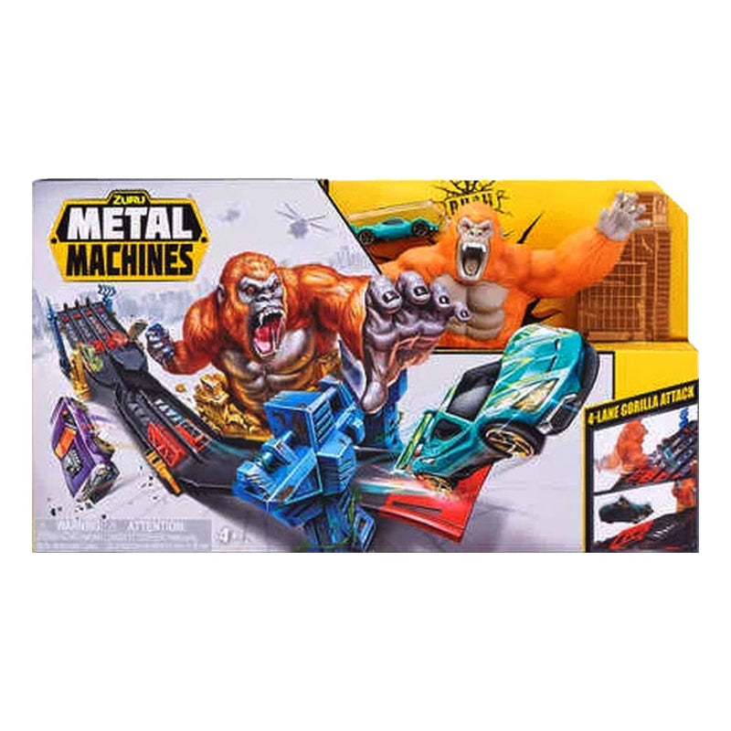ZURU - Metal Machines | 4-Lane Gorilla Attack Track Set