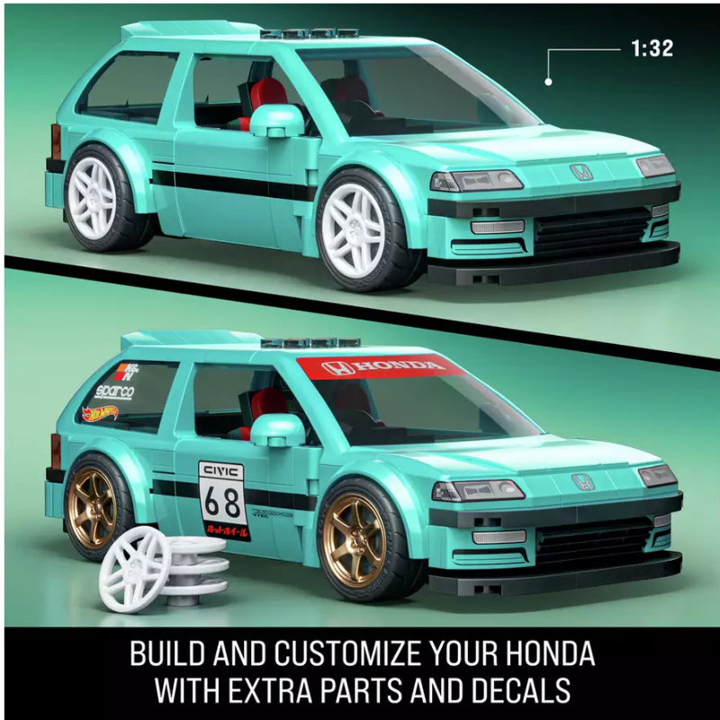 Brick Shop Hot Wheels - Speed Series: Building Set Custom ’90 Honda Civic EF