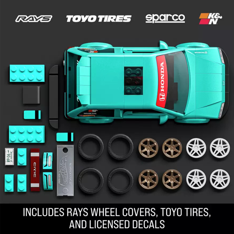 Brick Shop Hot Wheels - Speed Series: Building Set Custom ’90 Honda Civic EF