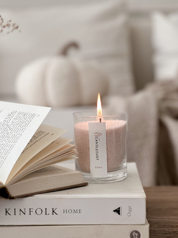 The Candle Dust - 330g Sand Candle | Rhubarb Sparkle