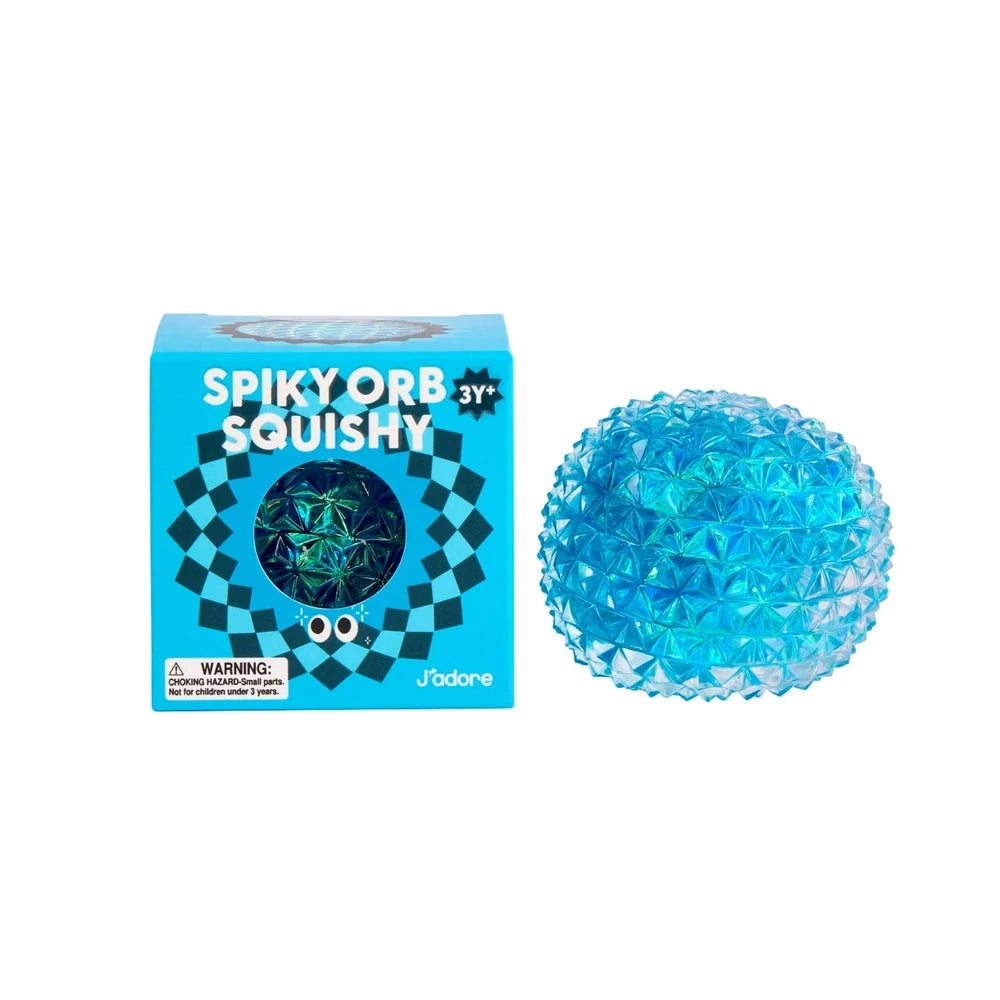 J'adore Spiky Orb Diamond Squish Ball-Blue