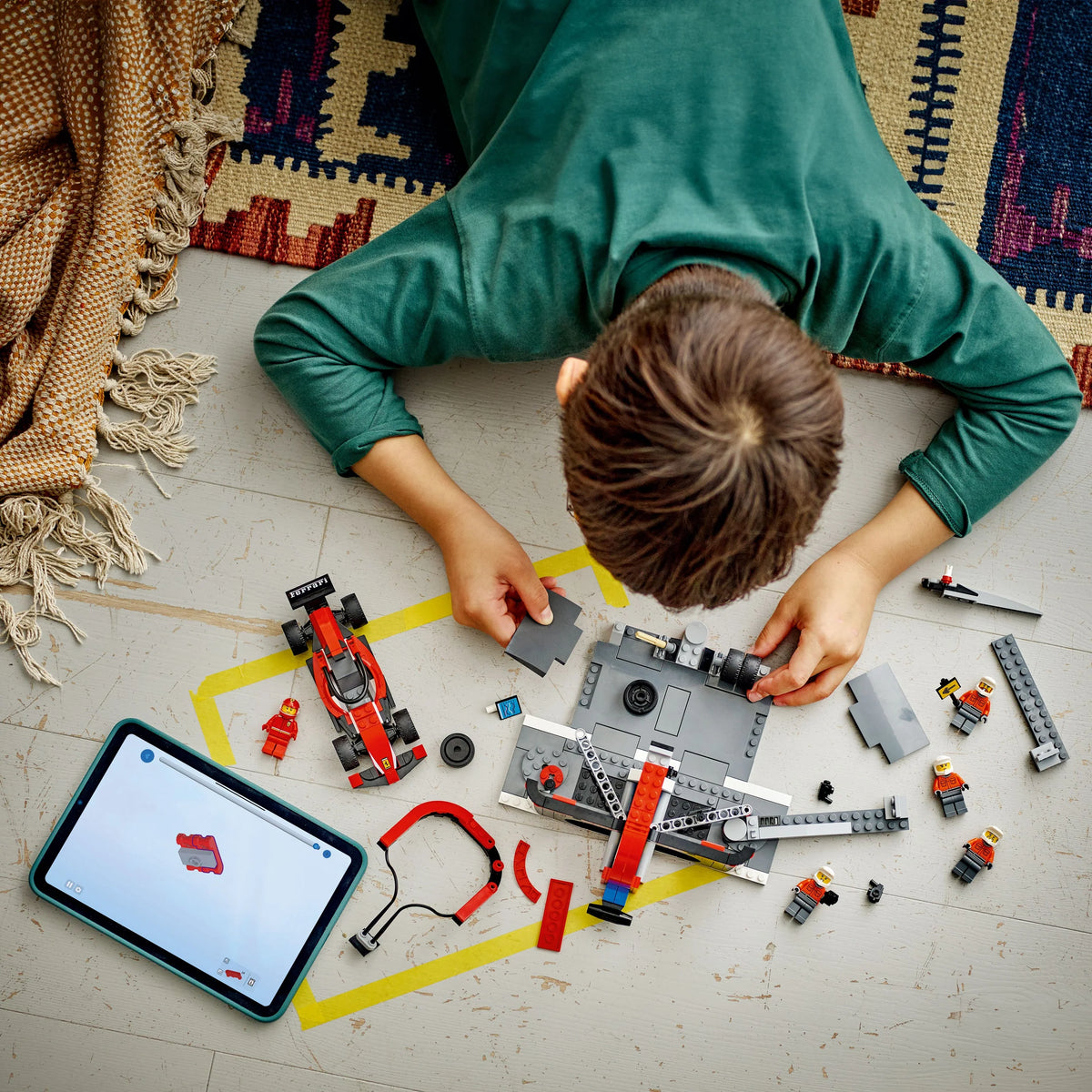 LEGO City F1 Pit Stop & Pit Crew with Ferrari Car – 322 Pieces (60443)