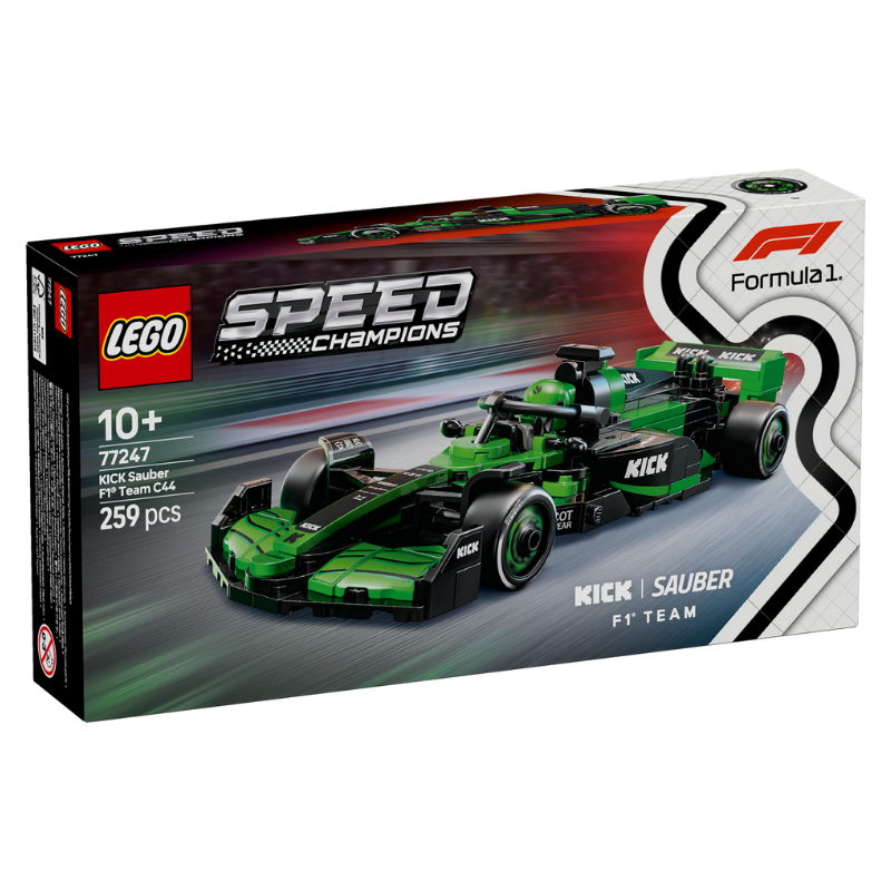 LEGO Speed Champions Formula 1 car set packaging on a white background