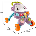 Fisher-Price Learn with Me Purple Monkey Walker – Baby Walker & Interactive Learning Toy
