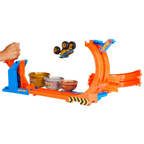 Hot Wheels - Loop-And-Flip Trophy Challenge Track Set with 1:64 Hot Wheels Monster Bigfoot Truck
