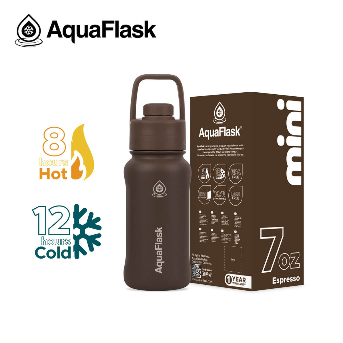 AquaFlask - Mini Collection - 7oz Insulated Bottle