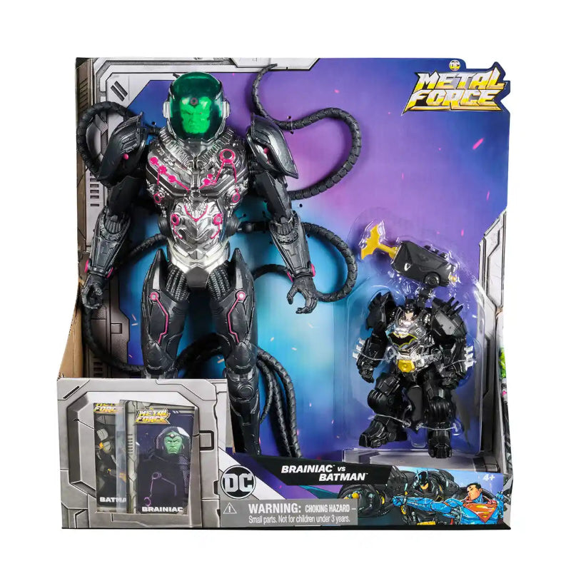 Spin Master - DC Batman | Metal Force Brainiac vs. Batman Figures