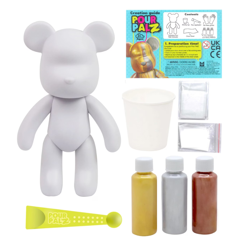 Pour Palz - Metallic Bear Painting Kit Assortment