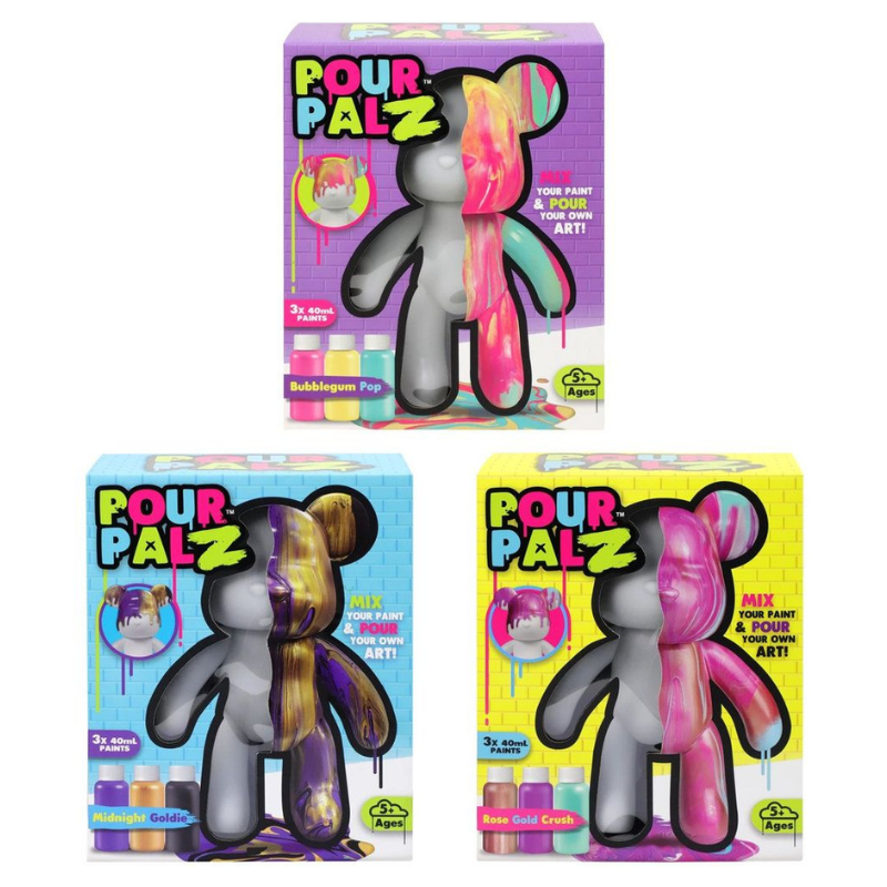 Pour Palz - Neon Bear Painting Kit Assortment