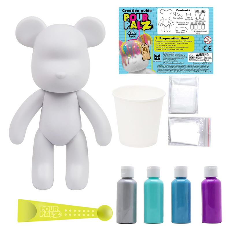 Pour Palz - Neon Bear Painting Kit Assortment