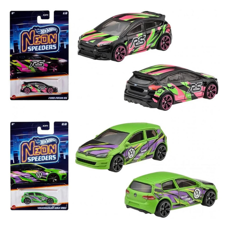 Hot Wheels - 1:64 Neon Speeders Cars Assortment