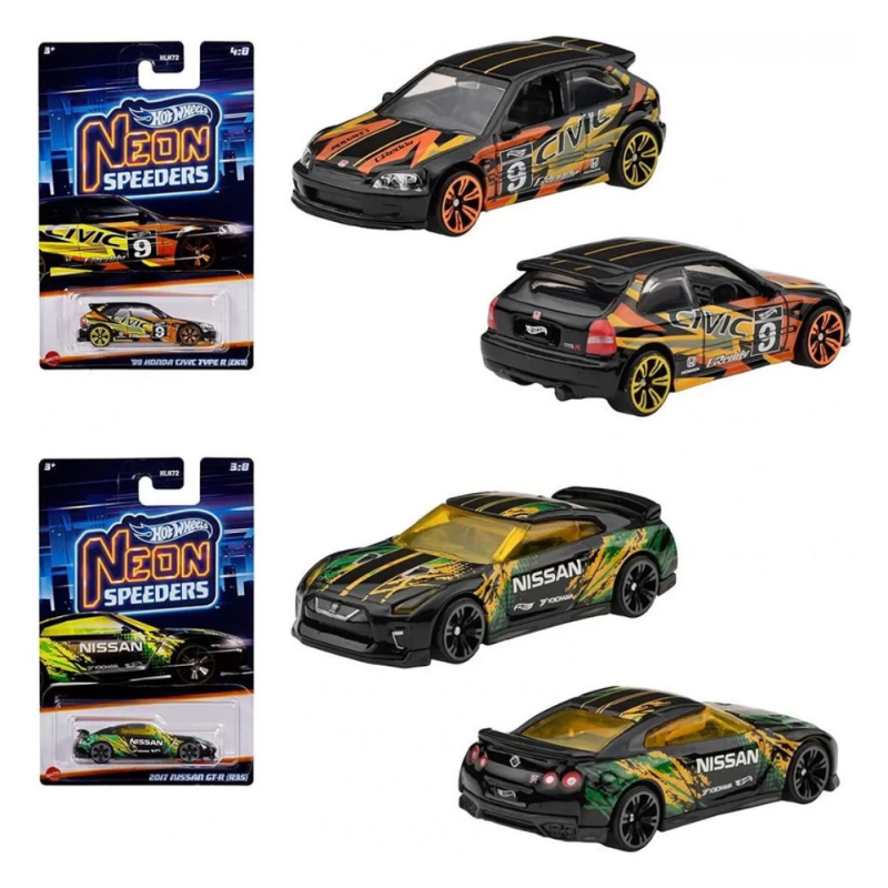Hot Wheels - 1:64 Neon Speeders Cars Assortment