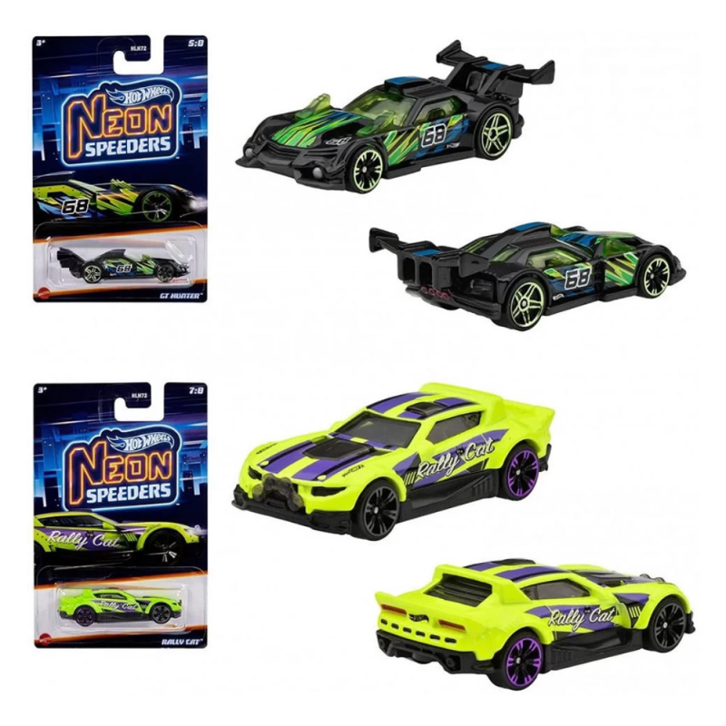 Hot Wheels - 1:64 Neon Speeders Cars Assortment