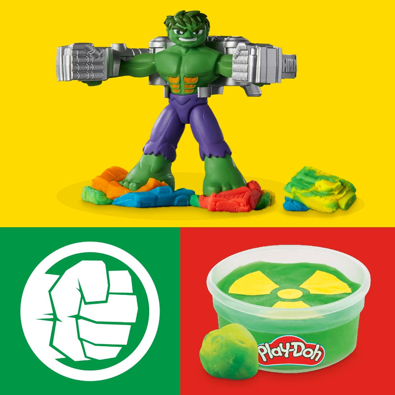 Hasbro - Play-Doh | Hulk Smash & Squish Playset with Hulk Action Figure
