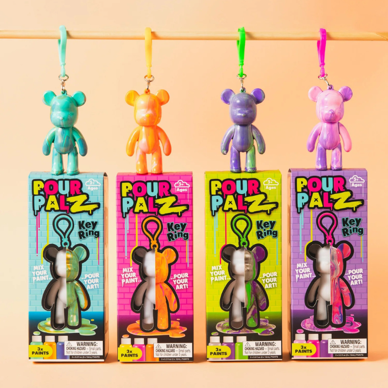 Pour Palz - DIY Mini Bear Key Ring Paint Kit Assortment