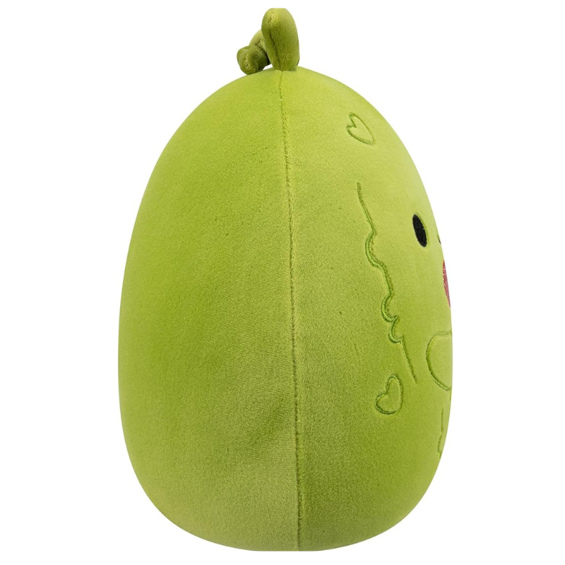 Squishmallows Salim the Green Pickle Holding Heart Lollipop W/Heart Embroidery