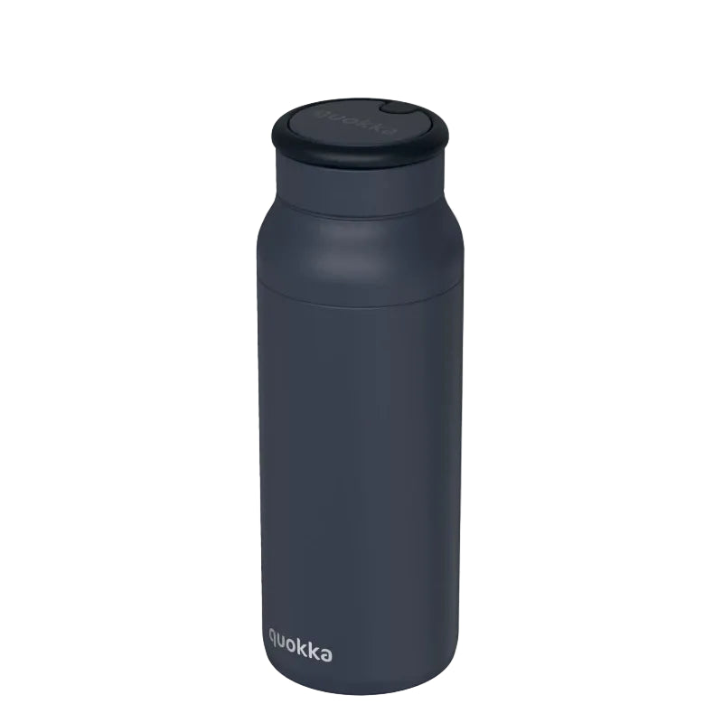 QUOKKA THERMAL SS BOTTLE WITH SILICONE HANDLE ECHO BLACK 690 ML