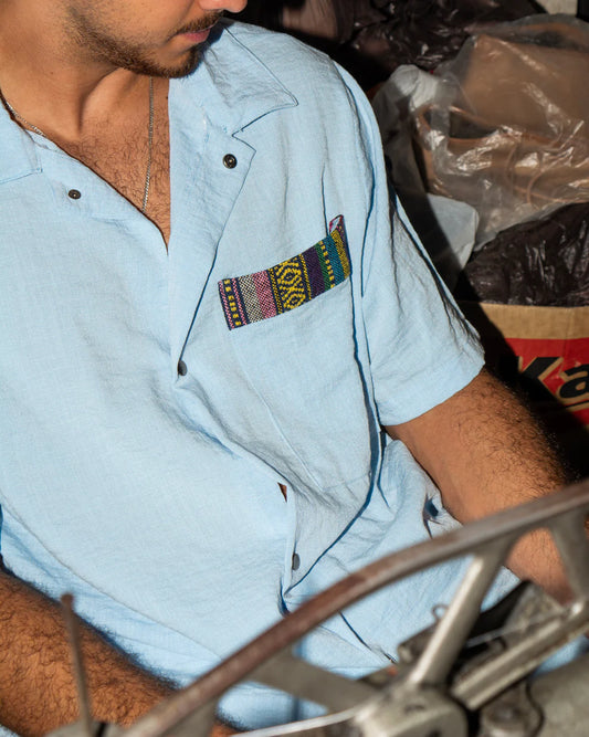 Qashabbeyeh - Baby Blue Shirt