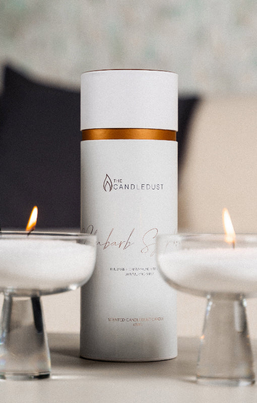 The Candle Dust - 650g Sand Candle | Rhubarb Sparkle