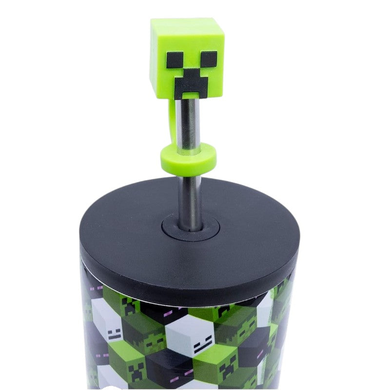 STOR VASO TERMO ACERO INOXIDABLE CON CAÑA 3D 770 ML MINECRAFT ICONICMONO YOUNG ADULT