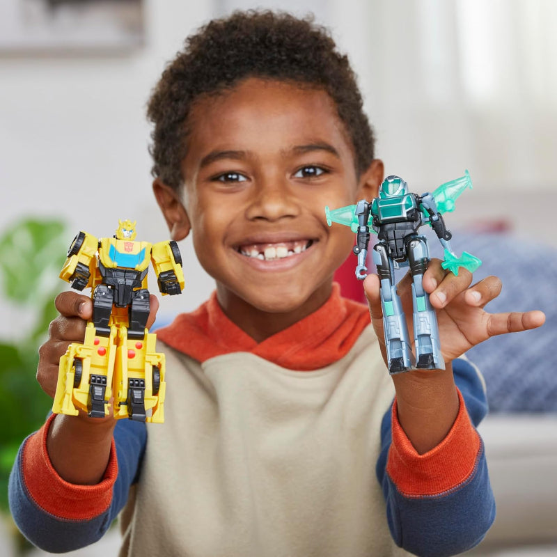 Hasbro - Transformers EarthSpark Cyber-Combiner | Bumblebee and Mo Malto Action Figures