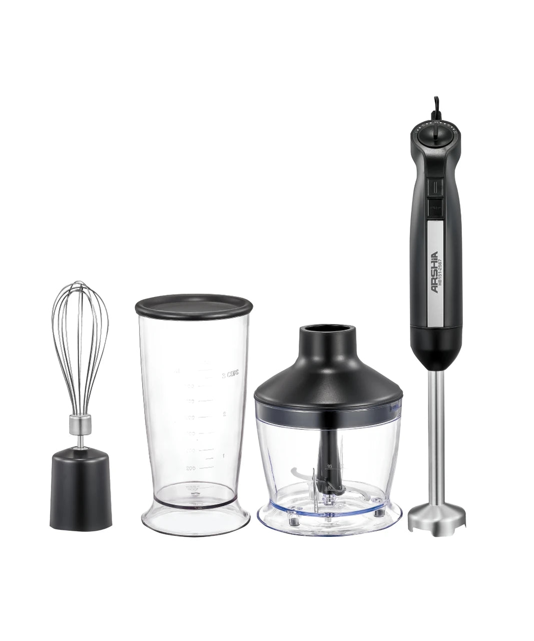 Arshia Hand Blender 3in1, Black Color