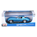 Maisto - 1:18  (1965) Metallic Light Blue Chevrolet Corvette Die-Cast Model Car