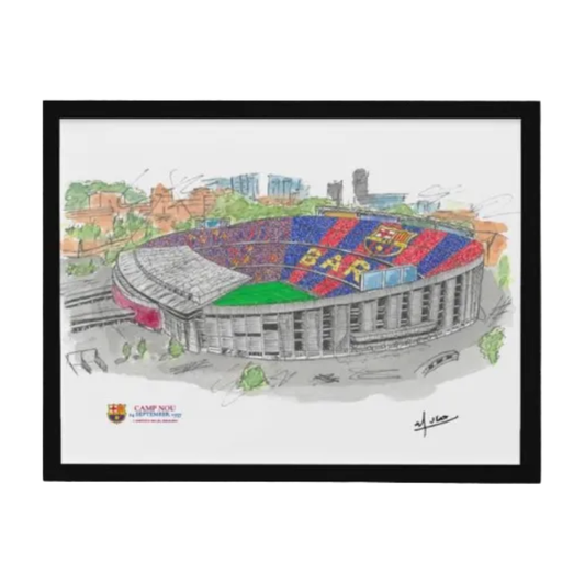 Footballogy - The Art of Barcelona Stadium Frame