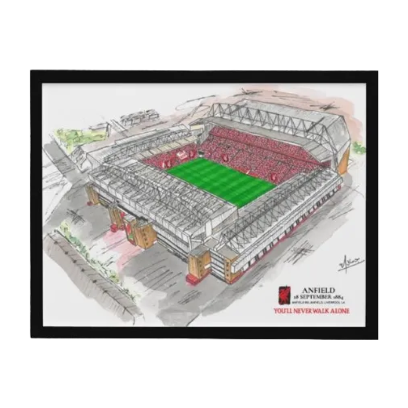 Footballogy - The Art of Liverpool Stadium Frame