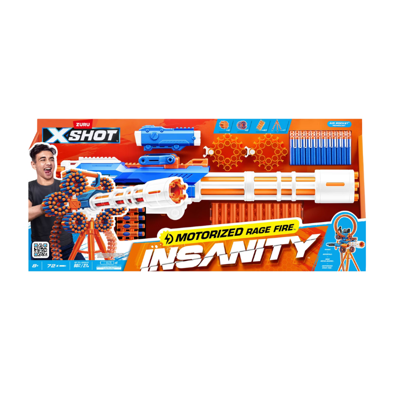 ZURU - X-Shot | Insanity Motorized Rage Fire Gatling Gun