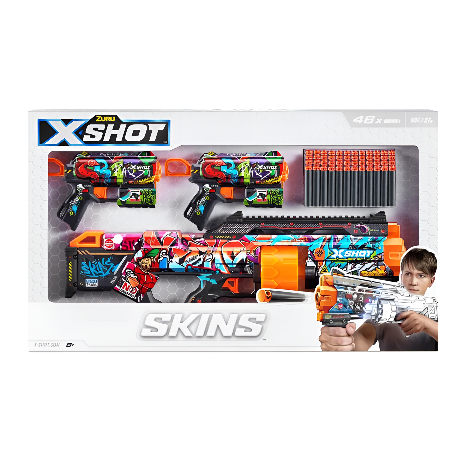 ZURU - X-Shot | Skins 4 Blaster Combo Pack (Last Stand, Griefer, Flux, and Menace)