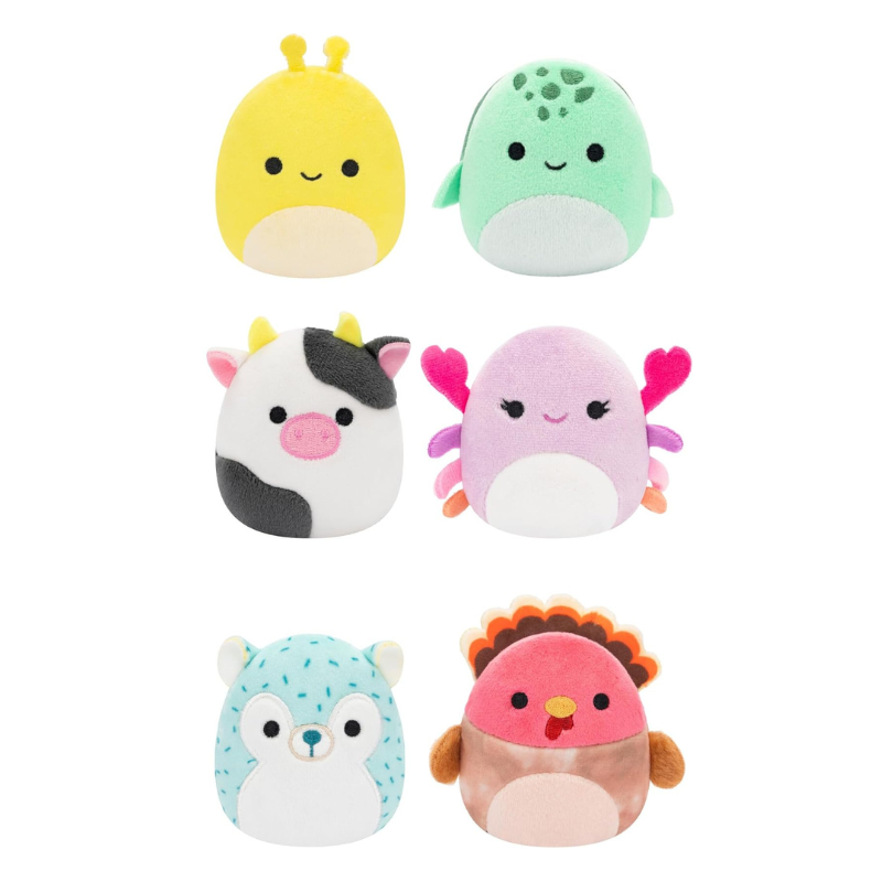 Squishmallows - Micromallows (2.5") 6 Pack | Cailey, Connor, Gavi, Zarina, Hasani, and Cole