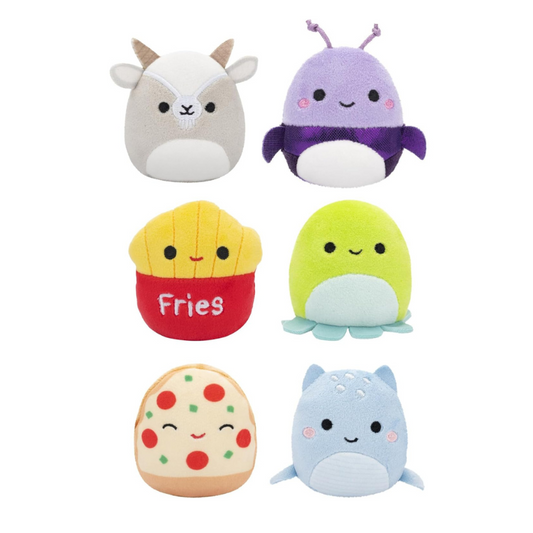 Squishmallows - Micromallows (2.5") 6 Pack | Malcom, Pep, Lune, Walkers, Orphinen, and Axel