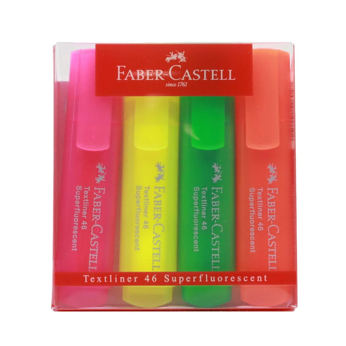 Faber-Castell - Text liner 1546 Fluorescent - Wallet of 4