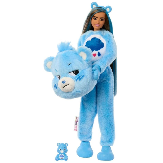 Barbie - Cutie Reveal Care Bears Series | Grumpy Bear (Brunette)
