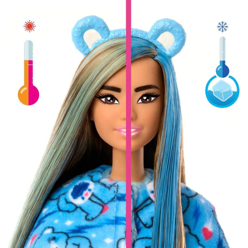 Barbie - Cutie Reveal Care Bears Series | Grumpy Bear (Brunette)