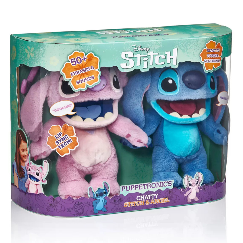 Disney Chatty Stitch & Angel Deluxe Puppetronics Twin Pack
