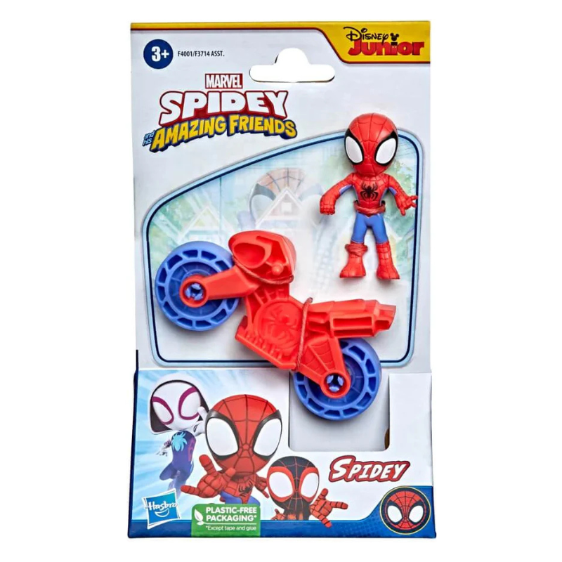 Hasbro - Spidey and His Amazing Friends | Spidey Figure with Motorcycle