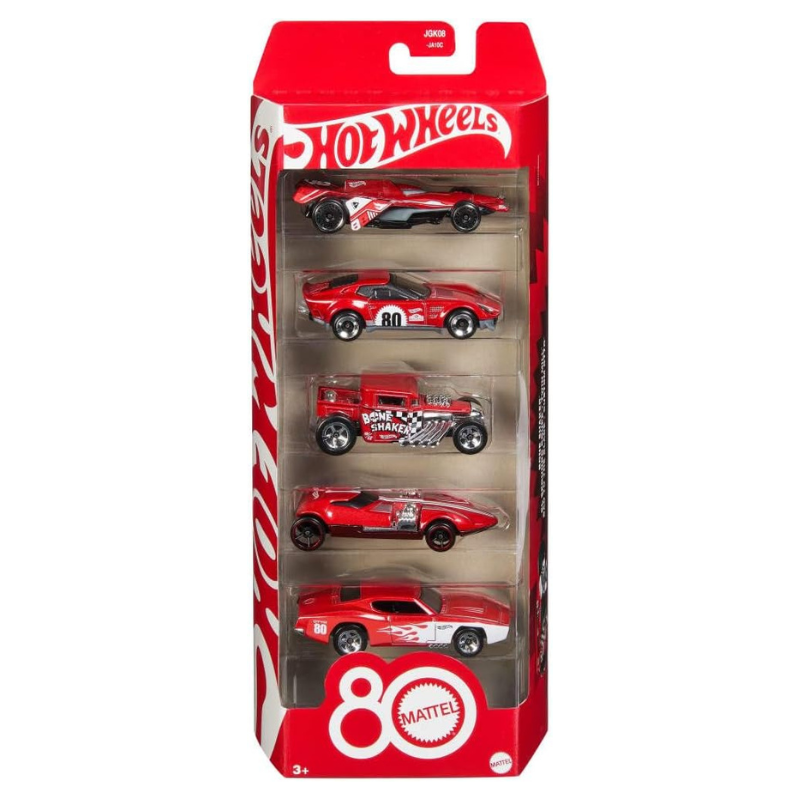 Hot Wheels - Basic Car Mattel 80th 5-Pack